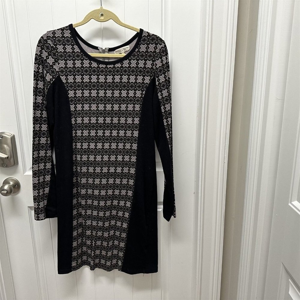 Threads 4 Thought Dress Bodycon Black Organic Cotton Size Large